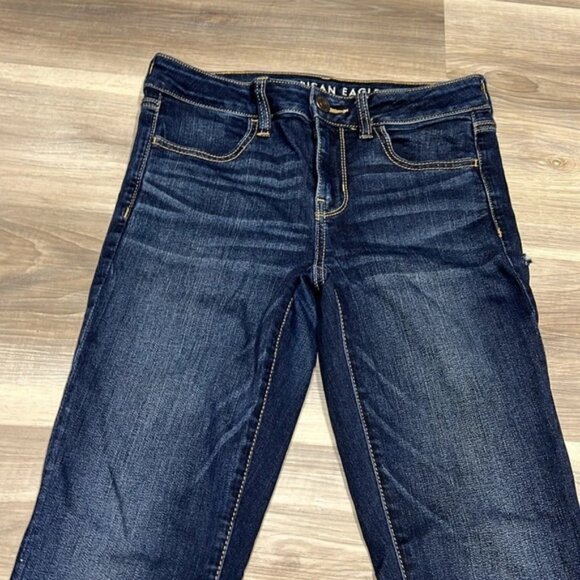 🏁 American eagle blue denim  jegging size 4 - Picture 4 of 11